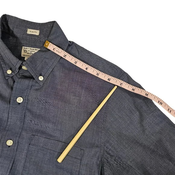 J. Crew Slim Fit 100% Cotton Long Sleeve Button Down Shirt, Dark Blue, XS - Picture 8 of 9